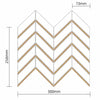 White and Gold Chevron Marble Mosaic Sheet Tile Design Sheet
