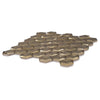 Gold Hexagon 3D Mosaic Sheet Tile Design Side View