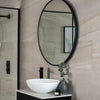 Alixa Minx Brown Stone Effect Ceramic 900x300mm Wall Tile in Bathroom Close up 3