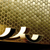 Allure Gold Hexagon Mosaic Wall Tile on Wall