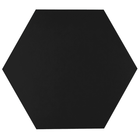 Amsterdam Hexagon Matt Black Porcelain Wall and Floor Tile Product Photo