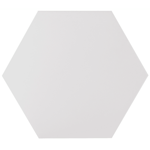 Amsterdam Hexagon Matt White Porcelain Wall and Floor Tile Product Photo
