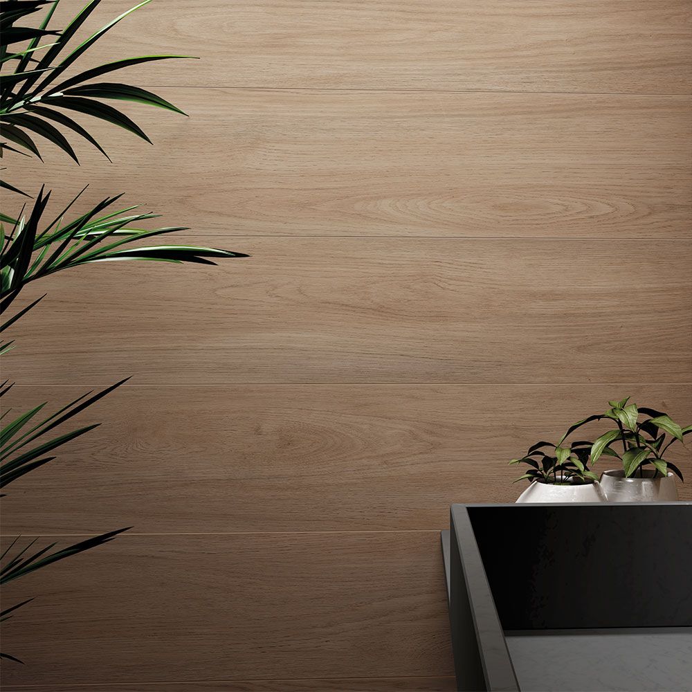 Arden XL Classic Wood Effect 120x20cm Porcelain Floor Tile in Bathroom