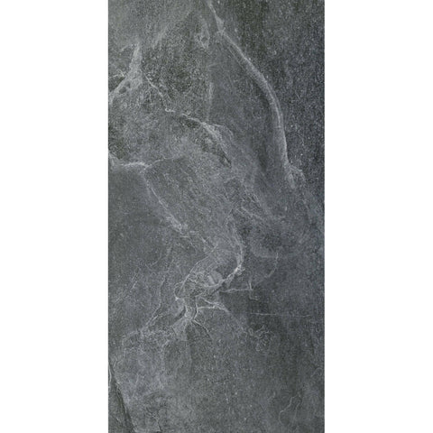 Ark Slate Deep Gris Grey Stone Effect 30x60cm Porcelain Wall and Floor Tile Product Photo