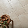 Ark Slate Ivory Honeycomb Stone Effect 30x60cm Porcelain Wall and Floor Tile on Floor