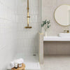 Artisan White Metro Subway Ceramic Wall 100x300mm Tile in Bathroom