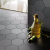 Avatar Matt Cloud Grey Hexagon Porcelain Wall and Floor Tile Close Up