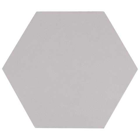 Avatar Matt Cloud Grey Hexagon Porcelain Wall and Floor Tile Product Photo