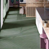 Avatar Matt Emerald Green Hexagon Porcelain Wall and Floor Tile on Kitchen Floor