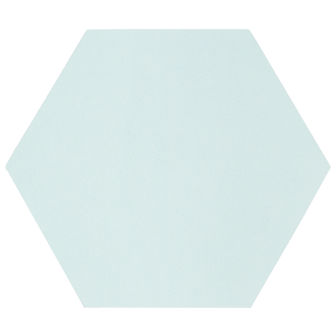 Avatar Matt Teal Blue Hexagon Porcelain Wall and Floor Tile Product Photo
