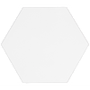 Avatar Matt White Hexagon Porcelain Wall and Floor Tile Product Photo