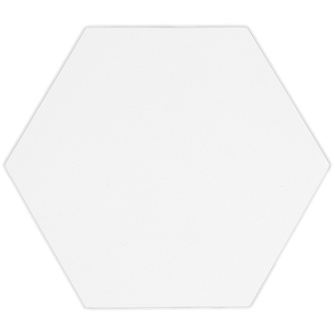 Avatar Matt White Hexagon Porcelain Wall and Floor Tile Product Photo