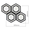 Bianco Noir Hexagon White and Black Authentic Marble Mosaic Wall and Floor 305x265mm Tile Size Chart