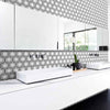 Bianco Noir Hexagon White and Black Authentic Marble Mosaic Wall and Floor 305x265mm Tile on Bathroom Wall as Feature Wall