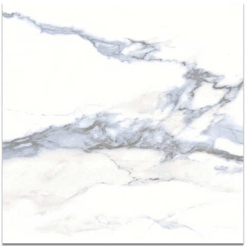 White and Blue Marble Effect on 60x60cm Polished Porcelain Tile