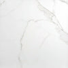 600x600mm White Marble Effect Tile with Soft Grey Veining on Matt Porcelain Tile