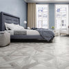 Chance Parquet Ash Grey Wood Effect 600x600mm Floor Tile in Bedroom 1