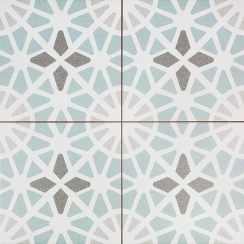 Chloe Light Blue Start Soft Patterned Floor Ceramic Tile Product Photo