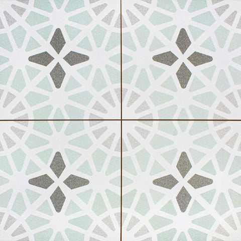 Chloe Light Green Start Soft Patterned Floor Ceramic Tile