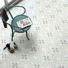 Chloe Light Green Start Soft Patterned Floor Ceramic Tile on Floor
