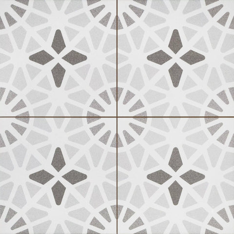 Chloe Light Grey Start Soft Patterned Floor Ceramic Tile Product Photo