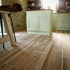 Choo Natural Brown Oak Porcelain Wood Effect 15x58cm Wall and Floor Tile in Kitchen 2
