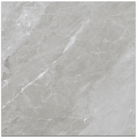 Cloud Light Grey Onyx Stone Effect Polished Porcelain XL 600x600mm Wall and Floor Tile Product Photo
