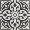 Devonstone Black Pattern Wall and Floor Ceramic 45x45cm Tile Product Photo 1
