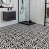 Devonstone Black Pattern Wall and Floor Ceramic 45x45cm Tile on Bathroom Floor 4