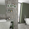 Enrichio Rustic Grey Stone Effect 18x6cm Wall and Floor Tile in Bathroom