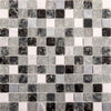 Galactic Grey, Black, and White Glass and Stone Mosaic Wall Tile Product Photo 1