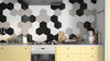 Galaxy Hexagon Sky White Porcelain 201x201mm Wall and Floor Tile in Kitchen
