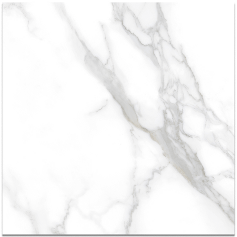White marble tile with subtle grey veining on a white background