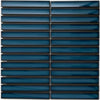 Linea Arlo Azure Blue Rectangle Mosaic Porcelain Wall Tile Product Photo