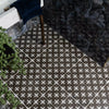 Maple Black Star Patterned Ceramic Floor 450x450mm Tile on Bathroom Floor
