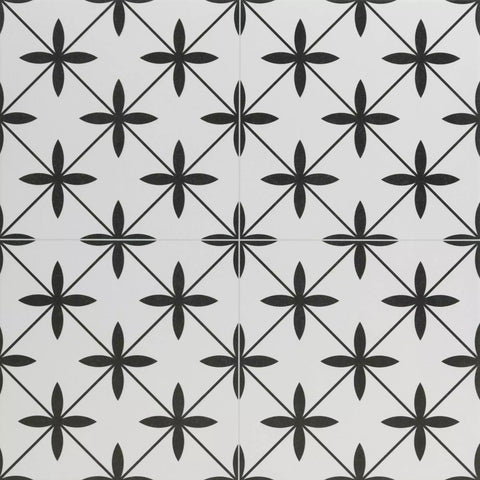 Maple White Star Patterned Ceramic Floor 450x450mm Tile Product Photo
