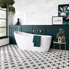 Maple White Star Patterned Ceramic Floor 450x450mm Tile on Bathroom Floor
