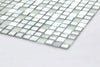 Metallic Mirror Mosaic with Frosted and Sparkle Glitter Glass Silver Square Mosaic Wall Tile Product Photo 3