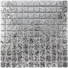 Metallica Lava Silver Textured Square Mosaic Wall Tile Product Photo 1