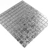 Metallica Lava Silver Textured Square Mosaic Wall Tile Product Photo 2