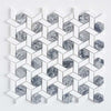 Meteorite Hexagon Authentic White and Grey Marble Mosaic Wall and Floor Tile Product Photo 1