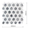 Meteorite Hexagon Authentic White and Grey Marble Mosaic Wall and Floor Tile Size Guide