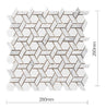 Meteorite Hexagon Authentic White and Grey Marble Mosaic Wall and Floor Tile product photo