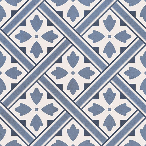 Mr Jones Midnight Dark Blue Wall and Floor Porcelain 33x33cm Pattern Tile Product Photo 1