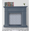 Mr Jones Midnight Dark Blue Wall and Floor Porcelain 33x33cm Pattern Tile in Fire Place