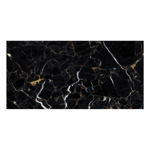 Nero Marquina Mystic Polished Black and Gold Marble Effect XL 1200x600mm Wall and Floor Tile Product Photo 1