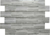 Oasis Wave Grey Wood Effect Glass Metro 75x150mm Wall Tile Product Photo 4