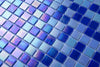 Ocean Blue and White Glass Square Wall Mosaic Tile Product Photo 2