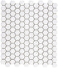 Penny Matt White Hexagon Porcelain Floor and Wall Mosaic 300x260mm Tile Product Photo