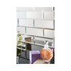 Reflections Silver Mirror Metro Subway Wall 75x300mm Tile on Wall